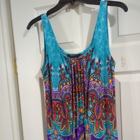 MAXI DRESS LADIES SIZE 8 Summer Fancy Sleeveless Polyester/Spandex Easy Care - Picture 9 of 16